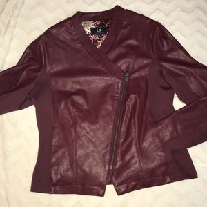 G by Giuliana Faux leather moto jacket size S